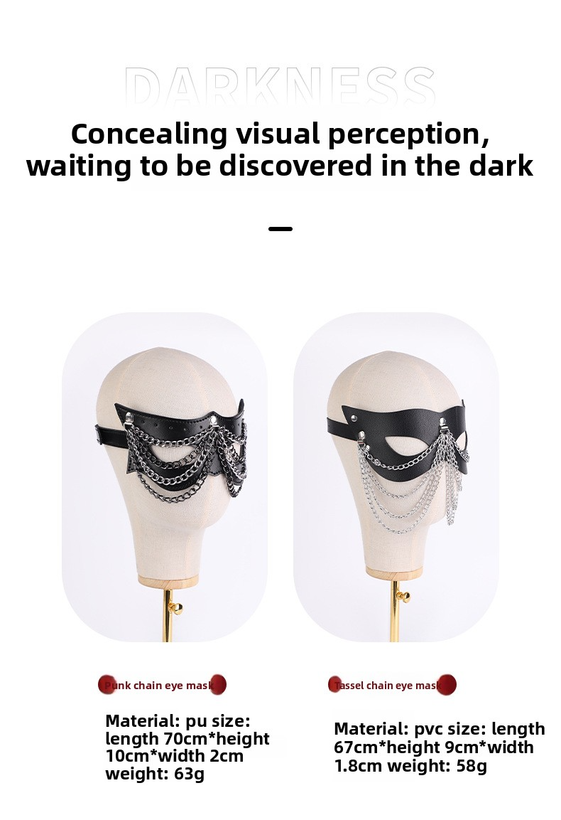Owl Mask Sexy Party Eye Cover – Half Face Tassel Chain Blindfold for Teasing & Foreplay