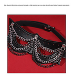 Owl Mask Sexy Party Eye Cover – Half Face Tassel Chain Blindfold for Teasing & Foreplay