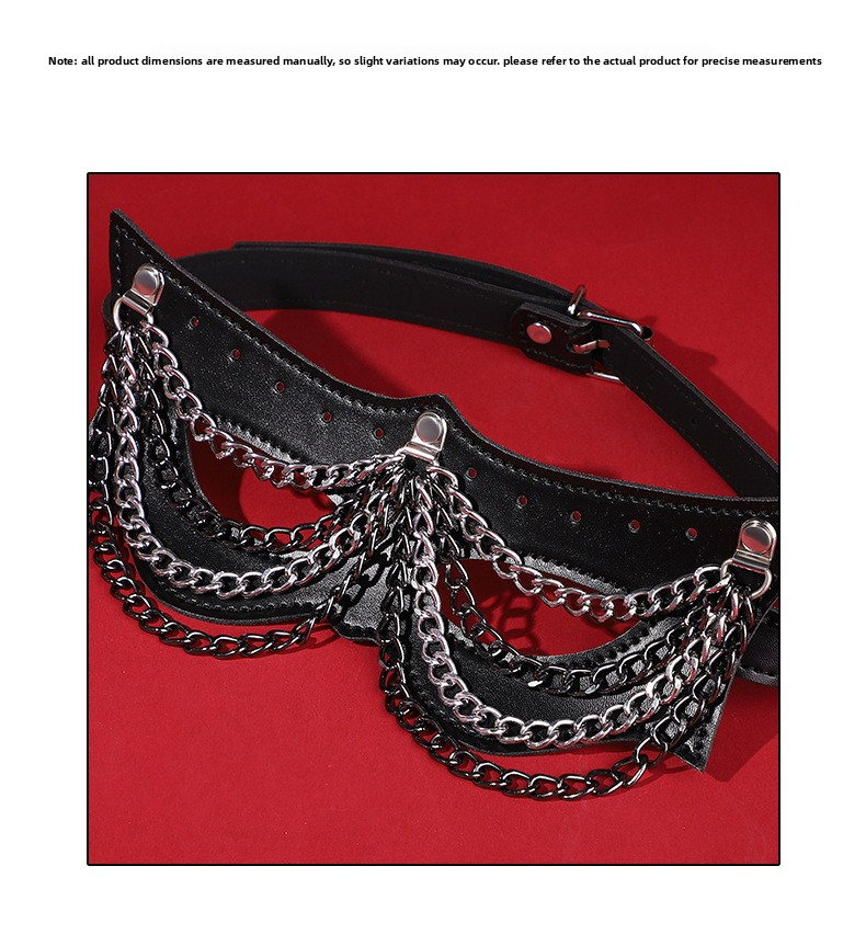 Owl Mask Sexy Party Eye Cover – Half Face Tassel Chain Blindfold for Teasing & Foreplay