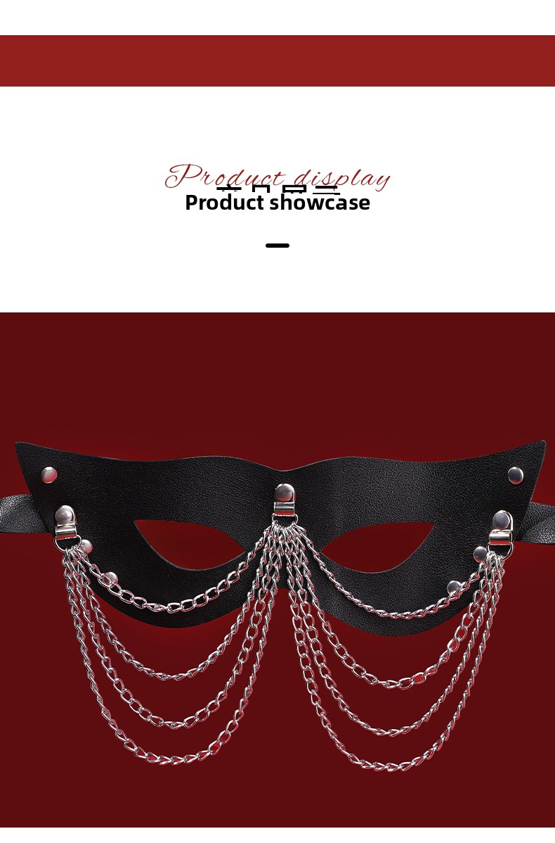 Owl Mask Sexy Party Eye Cover – Half Face Tassel Chain Blindfold for Teasing & Foreplay