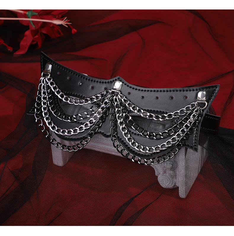 Owl Mask Sexy Party Eye Cover – Half Face Tassel Chain Blindfold for Teasing & Foreplay