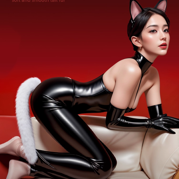 Cute Fox Tail Anal Plug Bow-Knot Soft Cat Ears Headbands Collar Erotic Cosplay  SM Sex Toys for Female Male