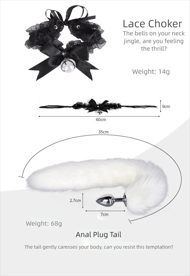 【6M12】Fox Tail Six-Piece Set