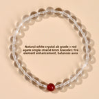 Wholesale natural white crystal aquamarine bracelet fresh classic round beads ladies bracelet network hot jewelry customization