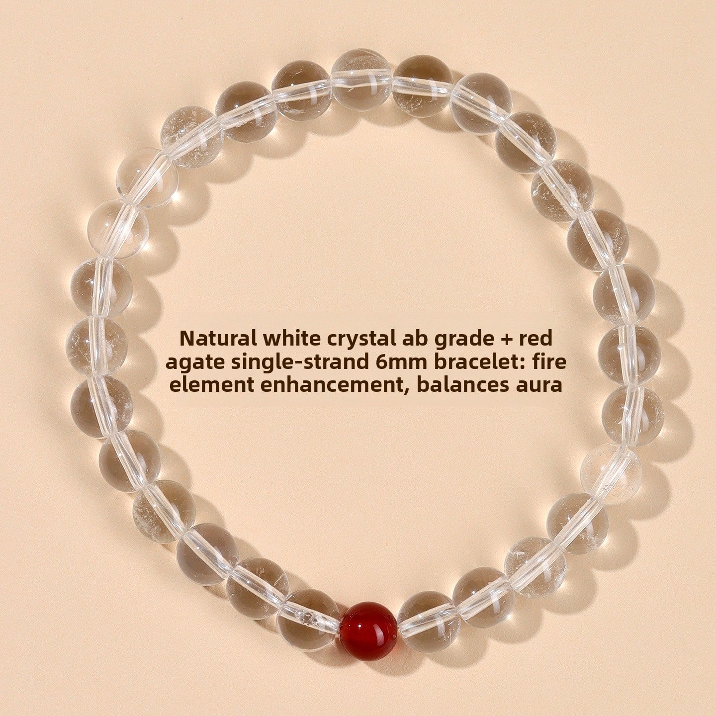 Wholesale natural white crystal aquamarine bracelet fresh classic round beads ladies bracelet network hot jewelry customization