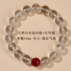 Wholesale natural white crystal aquamarine bracelet fresh classic round beads ladies bracelet network hot jewelry customization