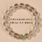 Wholesale natural white crystal aquamarine bracelet fresh classic round beads ladies bracelet network hot jewelry customization