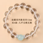 Wholesale natural white crystal aquamarine bracelet fresh classic round beads ladies bracelet network hot jewelry customization