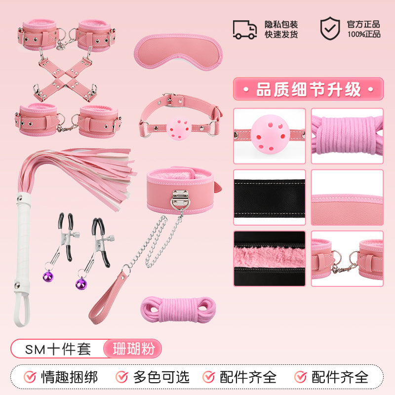 SM props set high-end female bondage nipple clamps couples flirting toys couple bondage set adult sex toys - copy