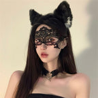 【2E】 Seductive Cat Ear Lace Eye Mask