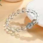 Wholesale natural white crystal aquamarine bracelet fresh classic round beads ladies bracelet network hot jewelry customization