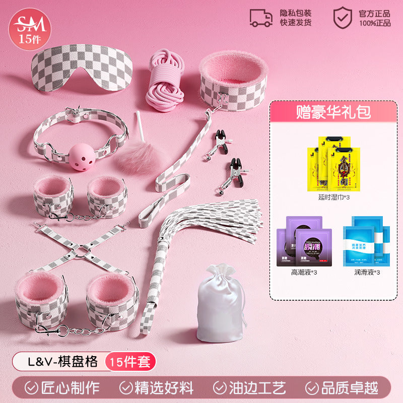 SM props set high-end female bondage nipple clamps couples flirting toys couple bondage set adult sex toys - copy