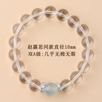 Wholesale natural white crystal aquamarine bracelet fresh classic round beads ladies bracelet network hot jewelry customization