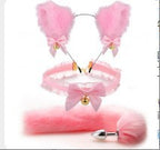 Fun Mask Ear Hairpin Posterior Anal Plug Women's Supplies sm Metal Fun suit Fox Tail Four-Piece Set