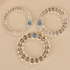 Wholesale natural white crystal aquamarine bracelet fresh classic round beads ladies bracelet network hot jewelry customization