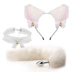 Fun Mask Ear Hairpin Posterior Anal Plug Women's Supplies sm Metal Fun suit Fox Tail Four-Piece Set