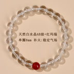 Wholesale natural white crystal aquamarine bracelet fresh classic round beads ladies bracelet network hot jewelry customization