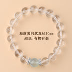 Wholesale natural white crystal aquamarine bracelet fresh classic round beads ladies bracelet network hot jewelry customization