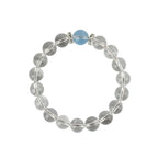 Wholesale natural white crystal aquamarine bracelet fresh classic round beads ladies bracelet network hot jewelry customization