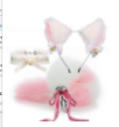 Fun Mask Ear Hairpin Posterior Anal Plug Women's Supplies sm Metal Fun suit Fox Tail Four-Piece Set