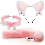 Fun Mask Ear Hairpin Posterior Anal Plug Women's Supplies sm Metal Fun suit Fox Tail Four-Piece Set
