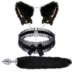 Fun Mask Ear Hairpin Posterior Anal Plug Women's Supplies sm Metal Fun suit Fox Tail Four-Piece Set