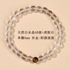 Wholesale natural white crystal aquamarine bracelet fresh classic round beads ladies bracelet network hot jewelry customization