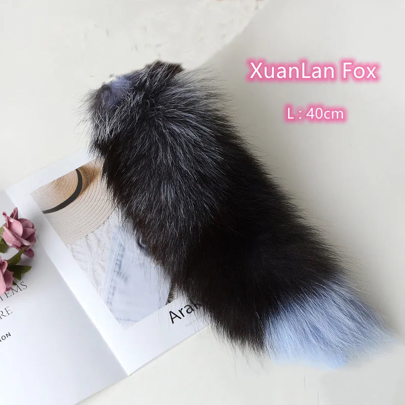 Separable Metal Anal Plug Real Fox Tail Role Play Butt Plug Anal Sex Tail Adult Products Sex Toy for Woman Couples Men Sexy Shop
