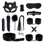 14pcs New Leather Bundle Set Adult Sex Toy SM Set Sexy Handcuffs, Feet Cuffs, Eye Mask Storage Bag, Couple Game Accessories