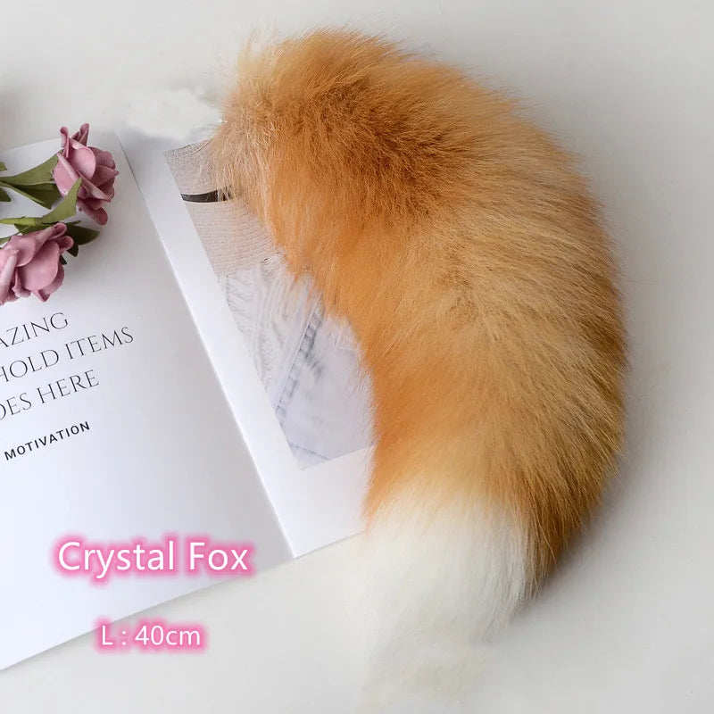 Separable Metal Anal Plug Real Fox Tail Role Play Butt Plug Anal Sex Tail Adult Products Sex Toy for Woman Couples Men Sexy Shop