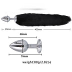 Cute Fox Tail Anal Plug Bow-Knot Soft Cat Ears Headbands Collar Erotic Cosplay  SM Sex Toys for Female Male