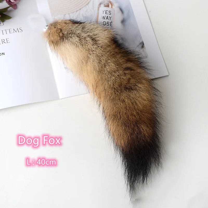Separable Metal Anal Plug Real Fox Tail Role Play Butt Plug Anal Sex Tail Adult Products Sex Toy for Woman Couples Men Sexy Shop
