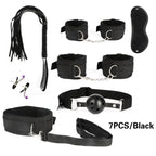 14pcs New Leather Bundle Set Adult Sex Toy SM Set Sexy Handcuffs, Feet Cuffs, Eye Mask Storage Bag, Couple Game Accessories