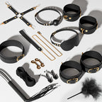 14pcs New Leather Bundle Set Adult Sex Toy SM Set Sexy Handcuffs, Feet Cuffs, Eye Mask Storage Bag, Couple Game Accessories