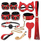 14pcs New Leather Bundle Set Adult Sex Toy SM Set Sexy Handcuffs, Feet Cuffs, Eye Mask Storage Bag, Couple Game Accessories