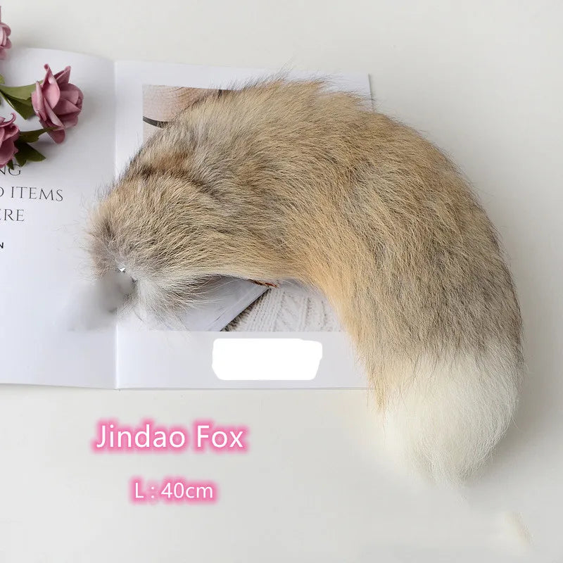 Separable Metal Anal Plug Real Fox Tail Role Play Butt Plug Anal Sex Tail Adult Products Sex Toy for Woman Couples Men Sexy Shop