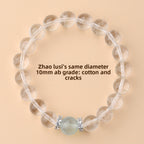 Wholesale natural white crystal aquamarine bracelet fresh classic round beads ladies bracelet network hot jewelry customization